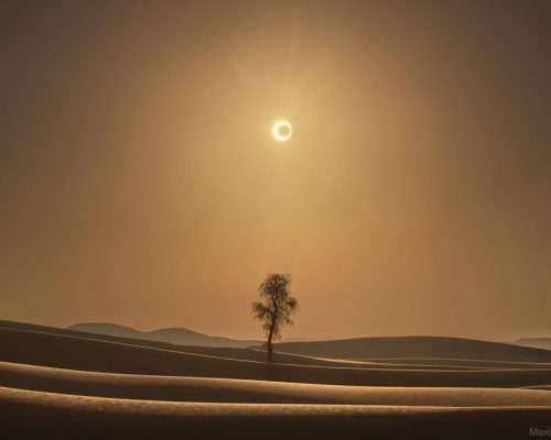 تصویر روز ناسا: خورشیدگرفتگی در بیابان