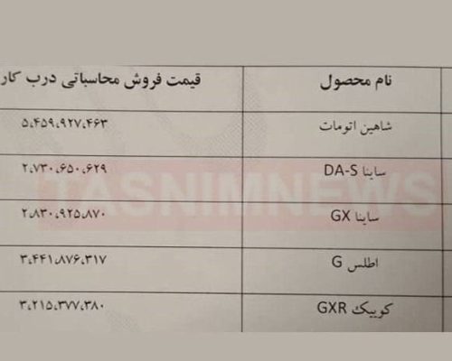 قیمت سایپا