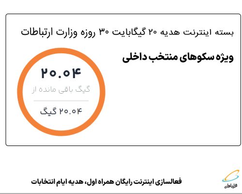فعالسازی اینترنت رایگان همراه اول، ویژه ایام انتخابات