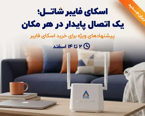 پیشنهاد ویژه اسکای فایبر شاتل؛ تجربه اینترنت پایدار بدون وابستگی به خط تلفن